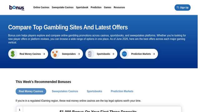 CasinoBonus casino screenshot